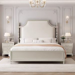 Imported solid wood bed from China