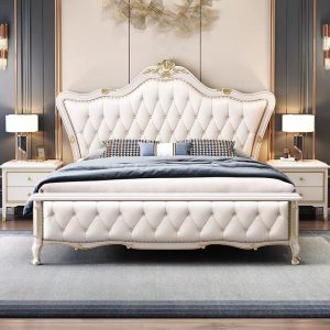 Wholesale Beds&Custom Oversized Tufted Upholstered Bed – Bulk Order for 5-Star Hotel & Luxury Resort Furnishing