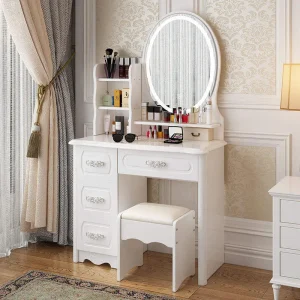 Wholesale LED Makeup Vanity with Side Cabinet