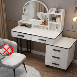 Dressing Table - Modern Light Luxury Vanity Set with Side Cabinet